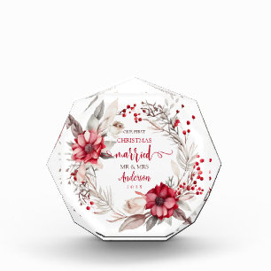 Unsere ersten Weihnachten Verheiratet Fotoblock