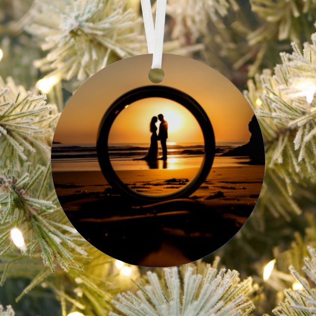Unsere ersten Weihnachten Verheiratet, für sie Ornament Aus Metall (InSitu)