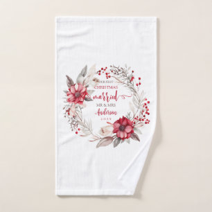 Unsere ersten Weihnachten Verheiratet Handtuch