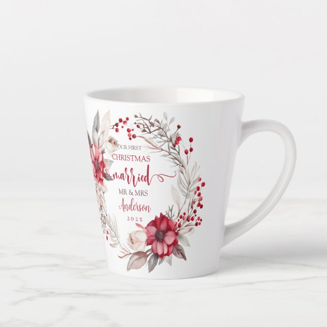 Unsere ersten Weihnachten Verheiratet Milchtasse (Rechts)
