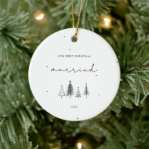 Unsere ersten Weihnachten Verheiratet Minimalistis