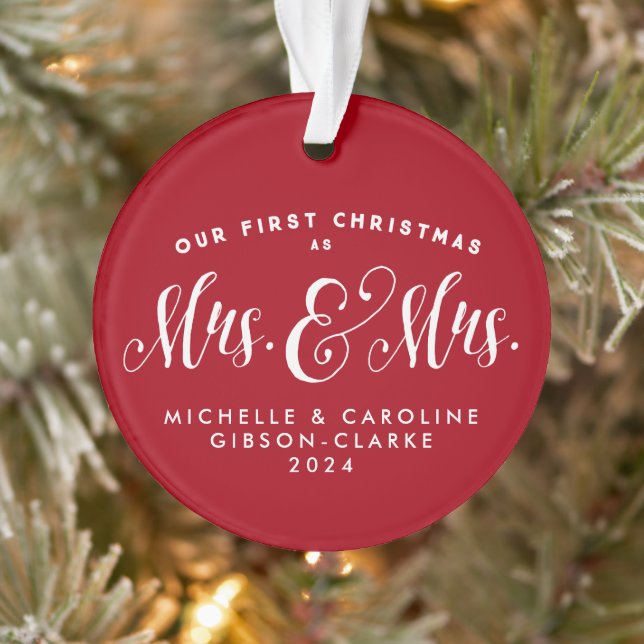 Unsere ersten Weihnachten waren frisch verheiratet Ornament (Baum)