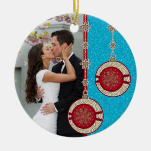 Unsere ersten Weihnachten zusammen Foto Weihnachts Keramik Ornament