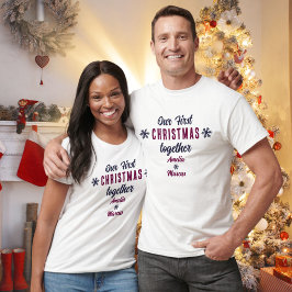 Unsere ersten Weihnachten zusammen Schneeflocken T-Shirt