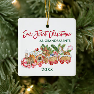 Unsere ersten Weihnachts-Lebkuchenübungen Großelte Keramikornament