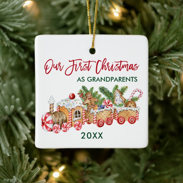 Unsere ersten Weihnachts-Lebkuchenübungen Großelte Keramikornament (Baum)