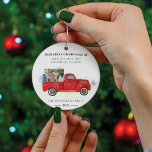 Unsere ersten Weihnachts-Neuen Zuhause-Tage Keramik Ornament<br><div class="desc">Unser erstes Weihnachtsfest in unserem neuen Zuhause Keramik Ornament können Sie leicht anpassen</div>