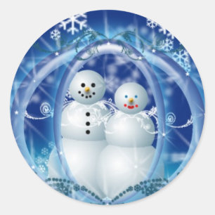 Unsere ersten Weihnachtskarten-Siegel-Aufkleber Runder Aufkleber