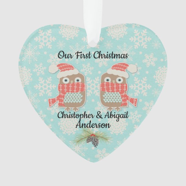 Unsere ersten Weihnachtsschalen Ornament (Vorderseite)