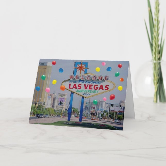 Unsere fabelhafte Las Vegas-Jubiläumskarte Karte (Vorderseite)