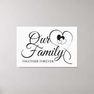 Unsere Familie Leinwanddruck