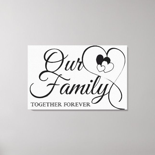 Unsere Familie Leinwanddruck (Vorderseite)