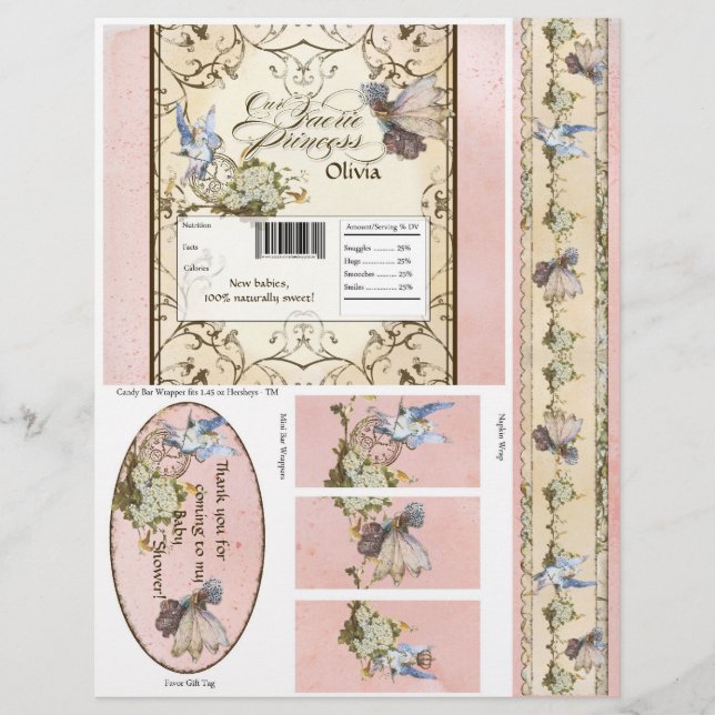 Unsere Fee Prinzessin, Babydusche, Bonbons (Vorderseite)
