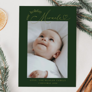 Unsere Feiertage Wunder Grüne Geburtserklärung Ankündigung