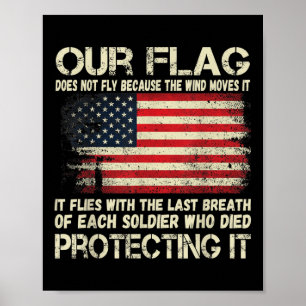 Unsere Flagge - Atem jeder Soldaten-amerikanischen Poster