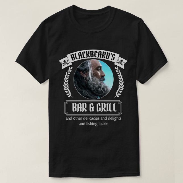 Unsere Flagge bedeutet Totenbart Bar und Grill T-Shirt (Design vorne)