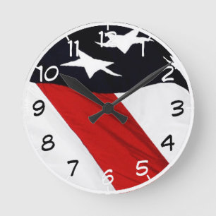Unsere Flagge Runde Wanduhr