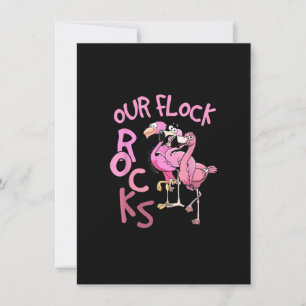 Unsere Flock Rocks Flamingo Matching Familienurlau Einladung