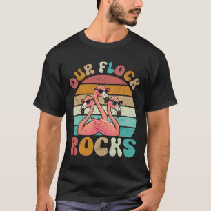Unsere Flock Rocks Flamingo Matching Familienurlau T-Shirt