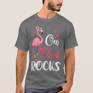 Unsere Flock Rocks Flamingo Matching Familienurlau T-Shirt