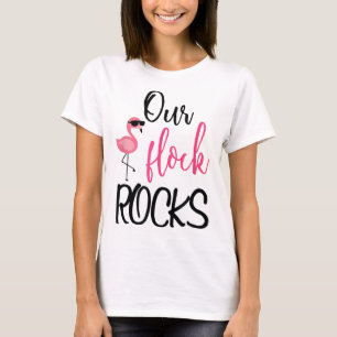 Unsere Flock Rocks Flamingo Muttertagsgeschenk T-Shirt