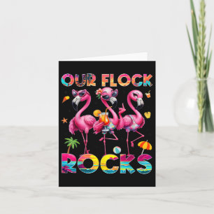 Unsere Flock Rocks Flamingo Sommerferien Familie M Karte