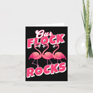 Unsere Flock Rocks Funny Flamingo Matching Family Karte