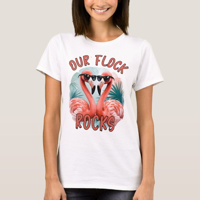 Unsere Flock Rocks T-Shirt (Vorderseite)