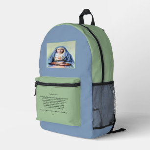 Unsere Frau der Trauern mit dem Gebet Bedruckter Rucksack