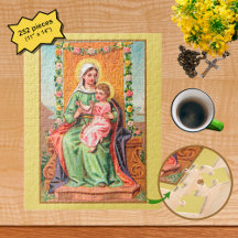 Unsere Frau des Rosenkranzes mit dem christlichen 