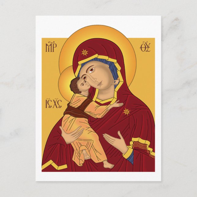 Unsere Frau des Wladimir Postkarte (Vorderseite)