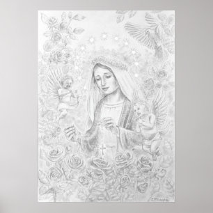 Unsere Frau vom Rosenkranz Poster