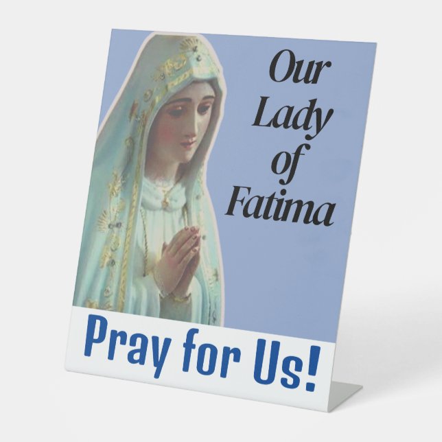 Unsere Frau von Fatima Sockelschild (Vorderseite)