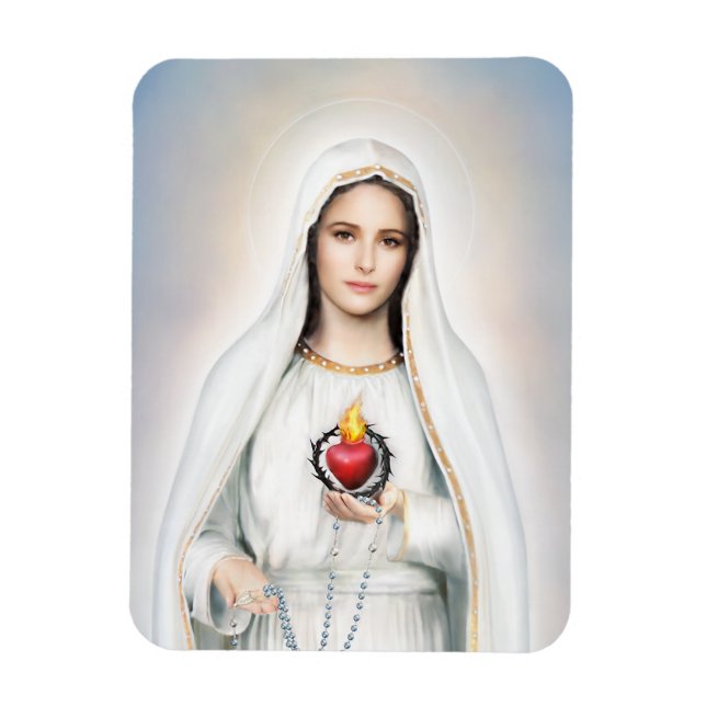 Unsere Frau von Fatima, unakuläres Herz Var Magnet (Vertikal)