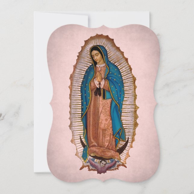 Unsere Frau von Guadalupe 1531 mit Gebet (Vorderseite)