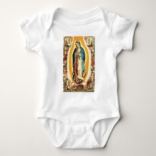 Unsere Frau von Guadalupe Baby Strampler (Vorderseite)