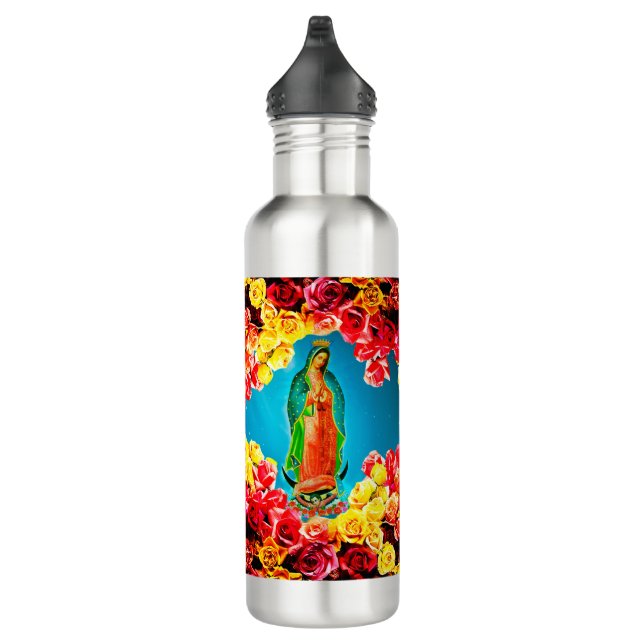Unsere Frau von Guadalupe Edelstahlflasche (Rechts)