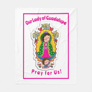 Unsere Frau von Guadalupe Fleecedecke