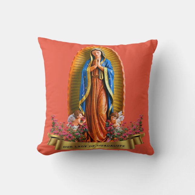 Unsere Frau von Guadalupe Kissen (Vorderseite)