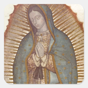 Unsere Frau von Guadalupe Quadratischer Aufkleber