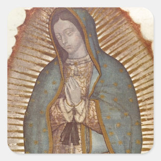 Unsere Frau von Guadalupe Quadratischer Aufkleber