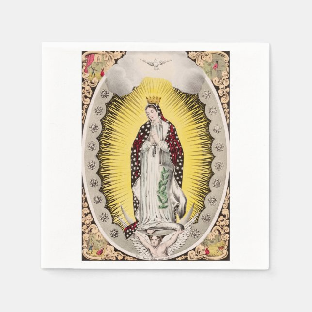 Unsere Frau von Guadalupe Serviette (Vorderseite)