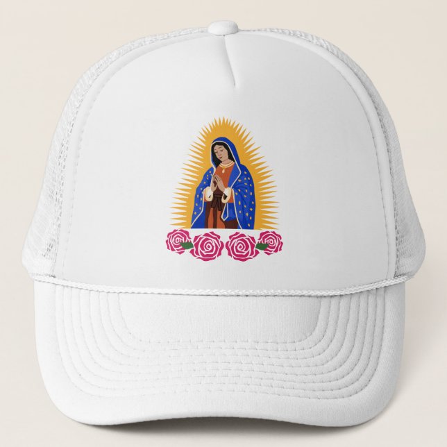 Unsere Frau von Guadalupe Truckerkappe (Vorderseite)