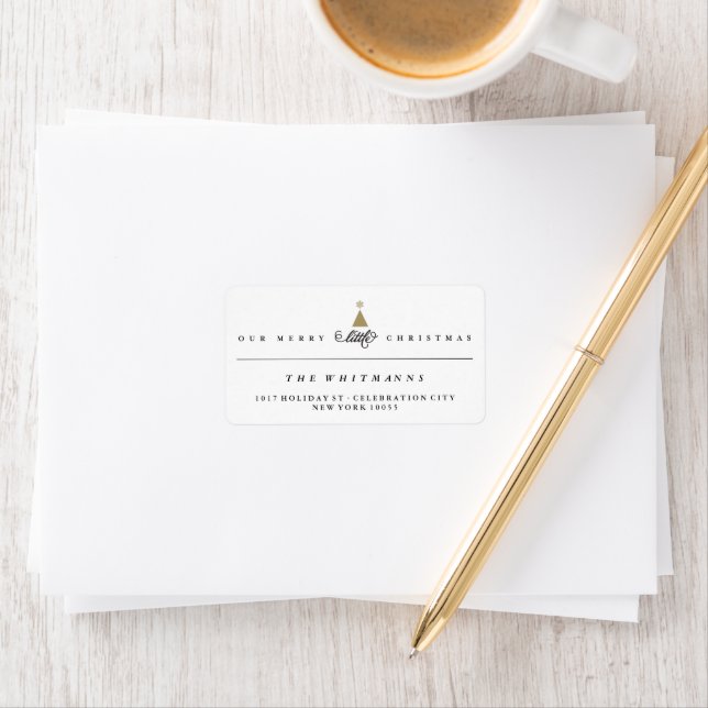 Unsere fröhliche kleine erste Weihnachts-Niedlich- Adressaufkleber (Insitu)