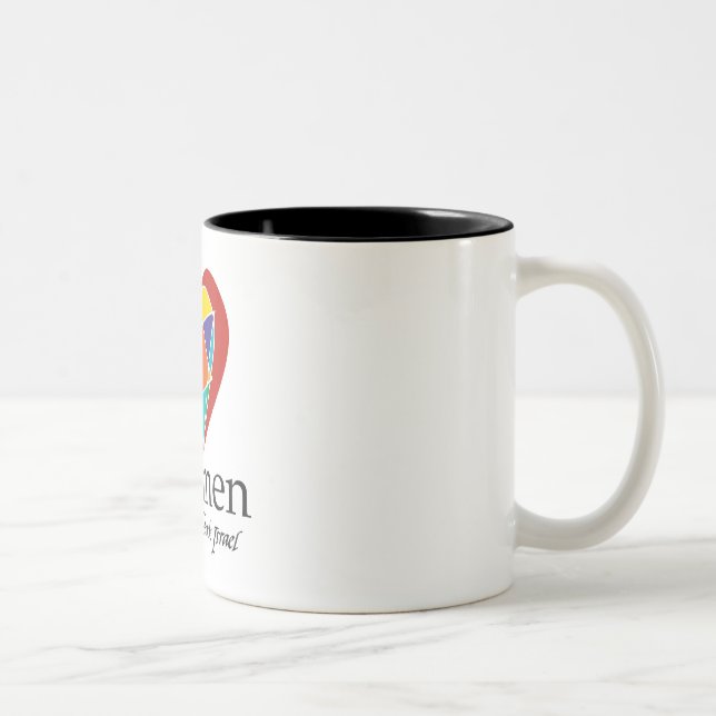 Unsere ganz eigenen Frauen der Tempel-Israel-Tasse Zweifarbige Tasse (Rechts)