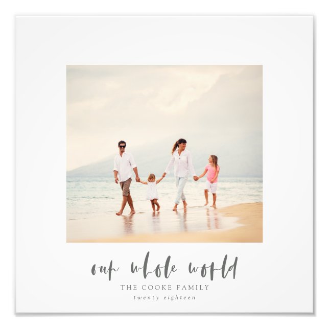 UNSERE GANZE WELT FOTODRUCK (Vorne)