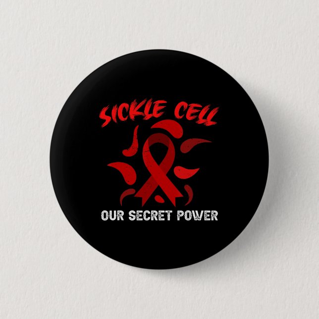 Unsere geheime Power-Sichelzellkrankheit Anämie Button (Vorderseite)