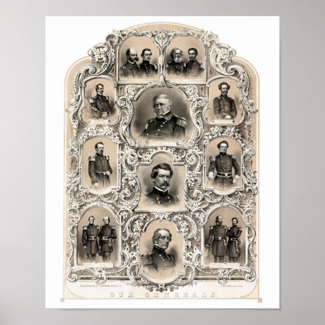 Unsere Generäle - Gewerkschaft Ziviler Krieg Poster (Vorne)