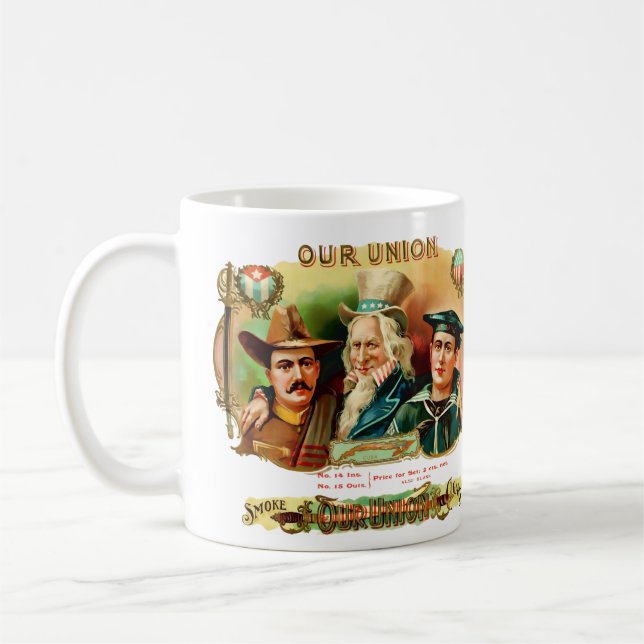 Unsere Gewerkschaft Vintage Zigarrenbox Kaffeetasse (Links)