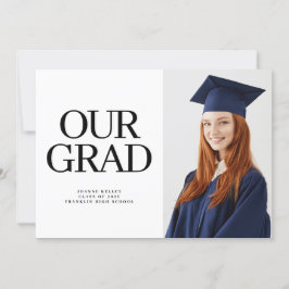 UNSERE GRAD Typografie 2 Foto Graduate Einladung